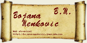 Bojana Menković vizit kartica